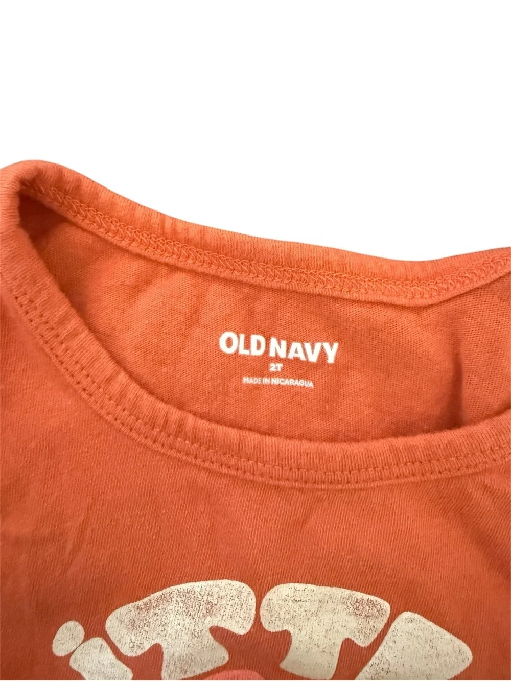 Old Navy Orange 'Little Wildflower' Graphic Tank Top for Kids